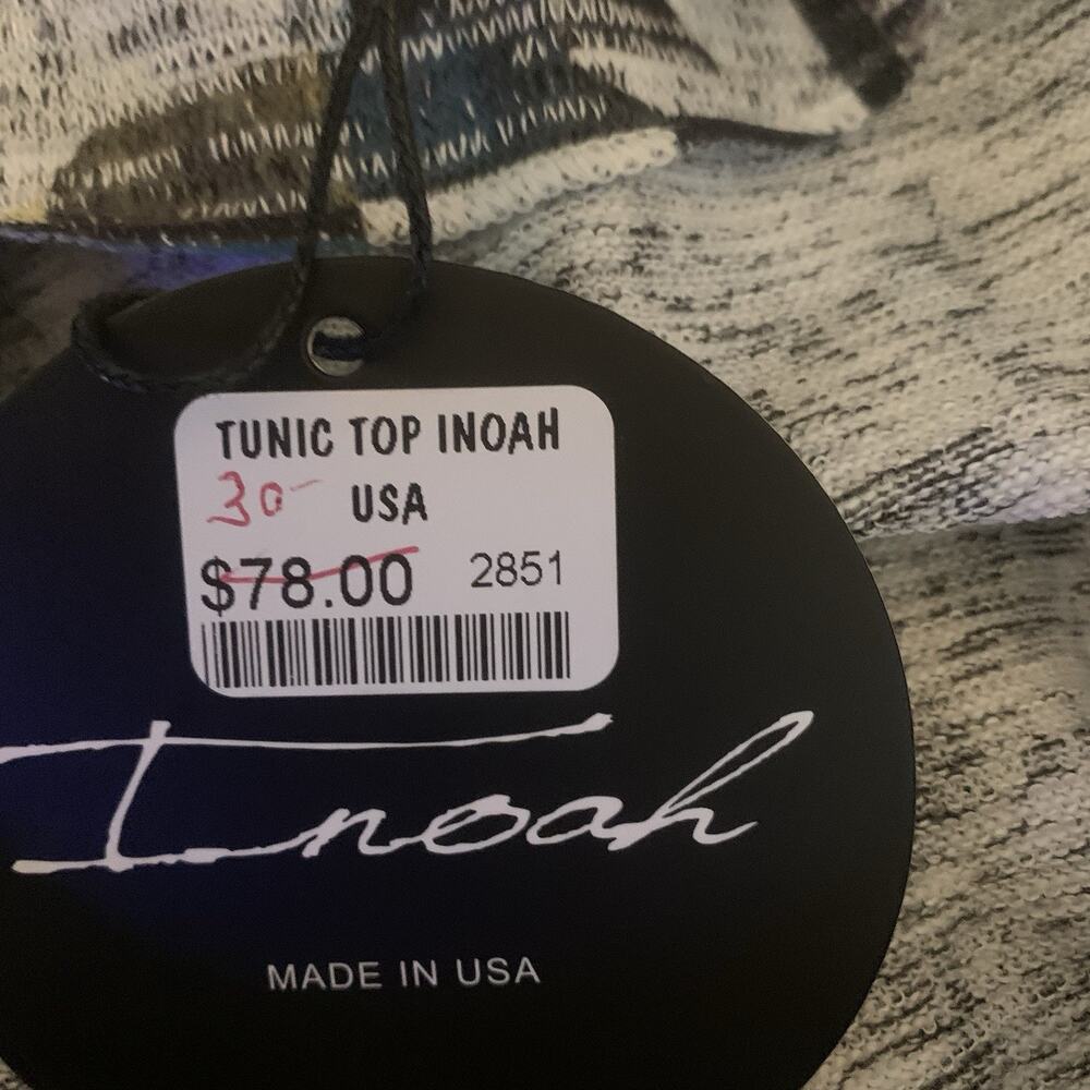 Inoah Tunic Top Abstract Art to Wear Medium NWT Asymmetrical Geometric - Picture 11 of 12